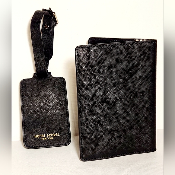 Henri bendel military passport cover and matching hb luggage tag - Picture 2 of 8